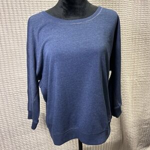 Vtg JUICY COUTURE Blue‎ Lace-Up Back French Terry Dolman Sweatshirt Top Xlarge